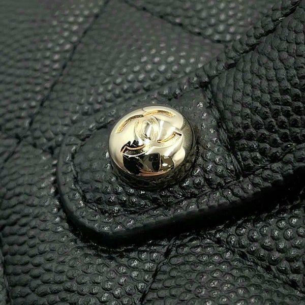 シャネル バニティバッグ トップハンドル マトラッセ ココマーク キャビアスキン AP2573 CHANEL 化粧ポーチ 黒