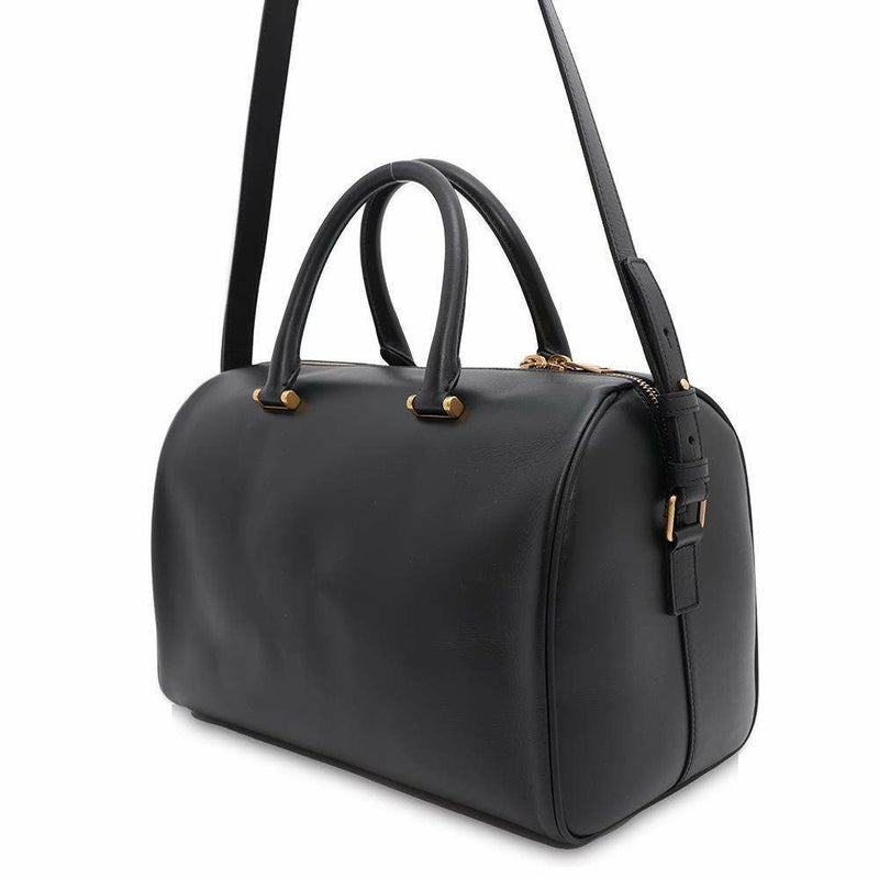 サンローランパリ ハンドバッグ ダッフル ポーラー レザー 533480 SAINT LAURENT PARIS ショルダーバッグ 黒