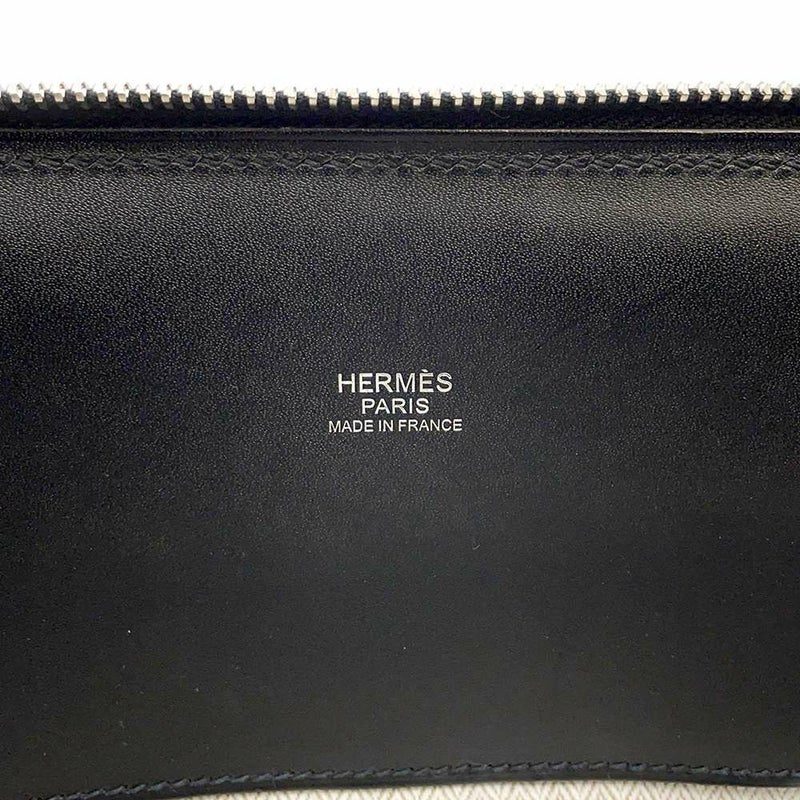 エルメス ハンドバッグ ボリード35 パドック ブラック/ナチュラル/ヴァッシュハンター/ツイルテック T刻印