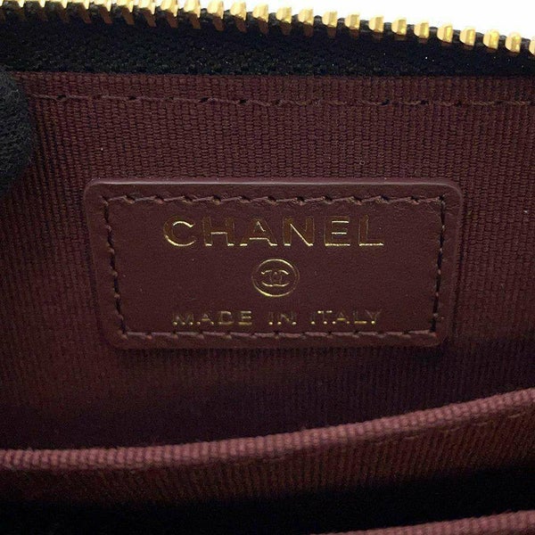 シャネル コインケース マトラッセ ココマーク キャビアスキン AP0216 財布 小銭入れ ラウンドファスナー 黒