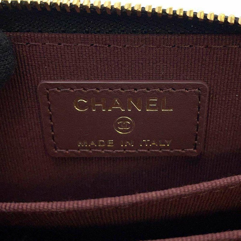 シャネル コインケース マトラッセ ココマーク キャビアスキン AP0216 財布 小銭入れ ラウンドファスナー 黒