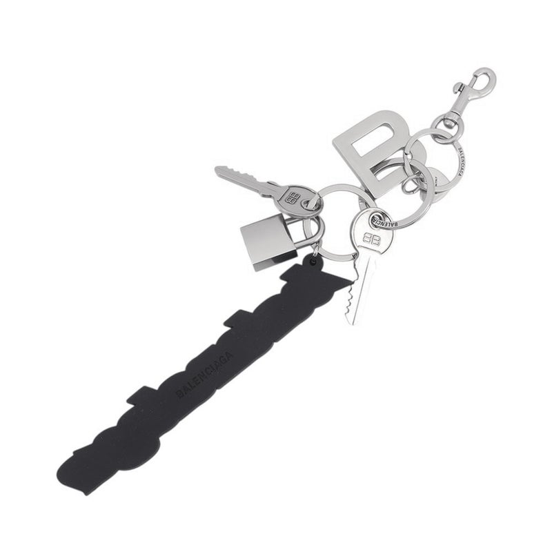 バレンシアガ キーホルダー KITチャーム 793442 BALENCIAGA バッグチャーム 黒 白
