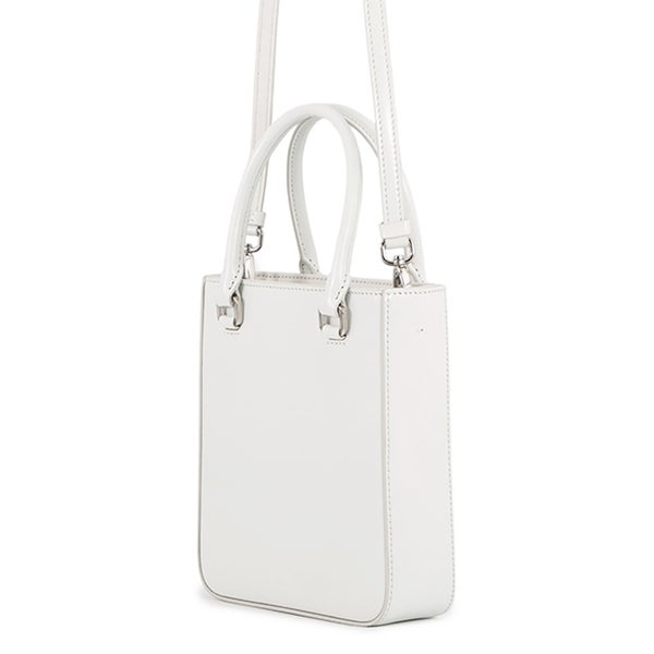 プラダ ハンドバッグ スパッツォラート スモール トライアングルロゴ レザー 1BA331 PRADA 2wayショルダー 白