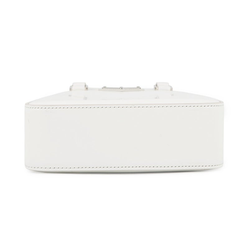 プラダ ハンドバッグ スパッツォラート スモール トライアングルロゴ レザー 1BA331 PRADA 2wayショルダー 白