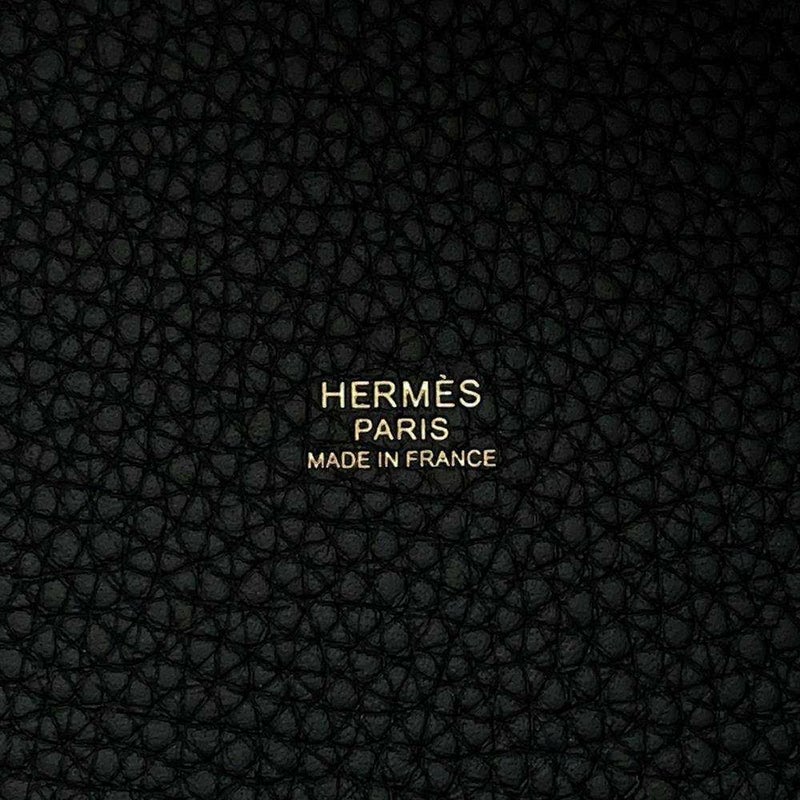 エルメス ハンドバッグ ピコタンロックMM ブラック/ゴールド金具 トリヨンクレマンス W刻印 黒