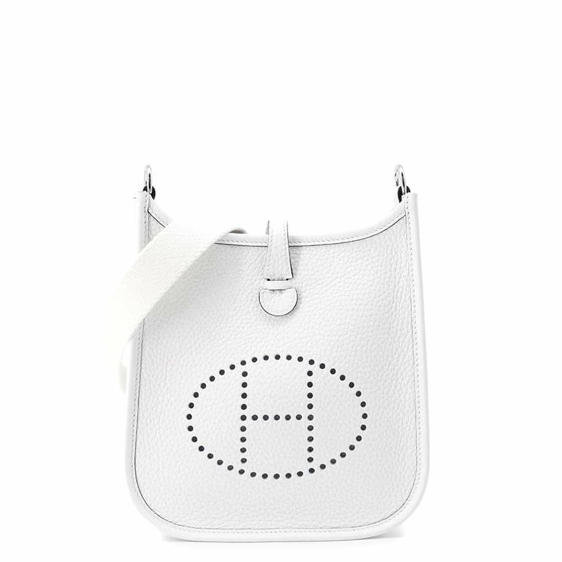 エルメス エブリンTPM アマゾン ニューホワイト/シルバー金具 トリヨンクレマンス W刻印 白