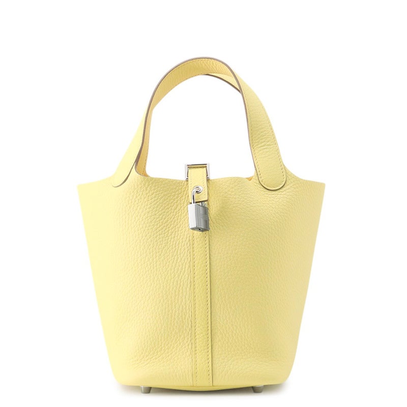 エルメス ハンドバッグ ピコタンロックPM リモンチェッロ/シルバー金具 トリヨンクレマンス W刻印