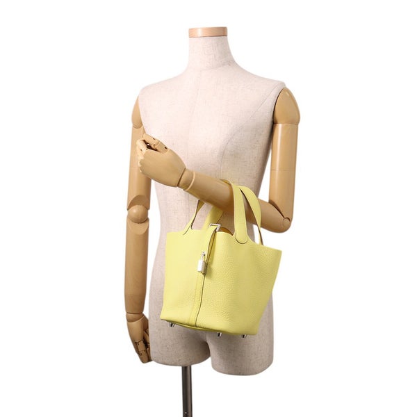 エルメス ハンドバッグ ピコタンロックPM リモンチェッロ/シルバー金具 トリヨンクレマンス W刻印