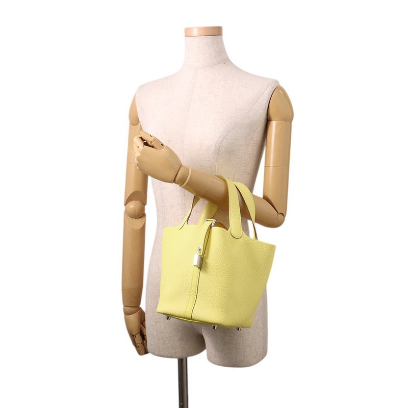 エルメス ハンドバッグ ピコタンロックPM リモンチェッロ/シルバー金具 トリヨンクレマンス W刻印