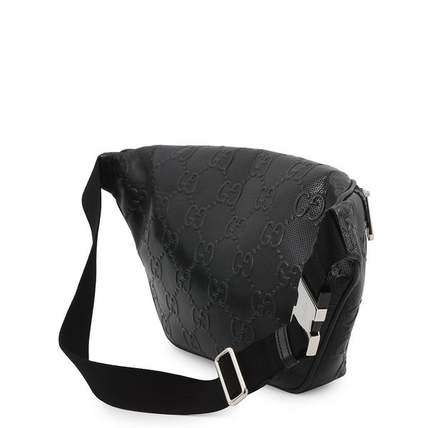 グッチ ボディバッグ GGエンボス ベルトバッグ レザー 645093 GUCCI ウエストバッグ メンズ 黒