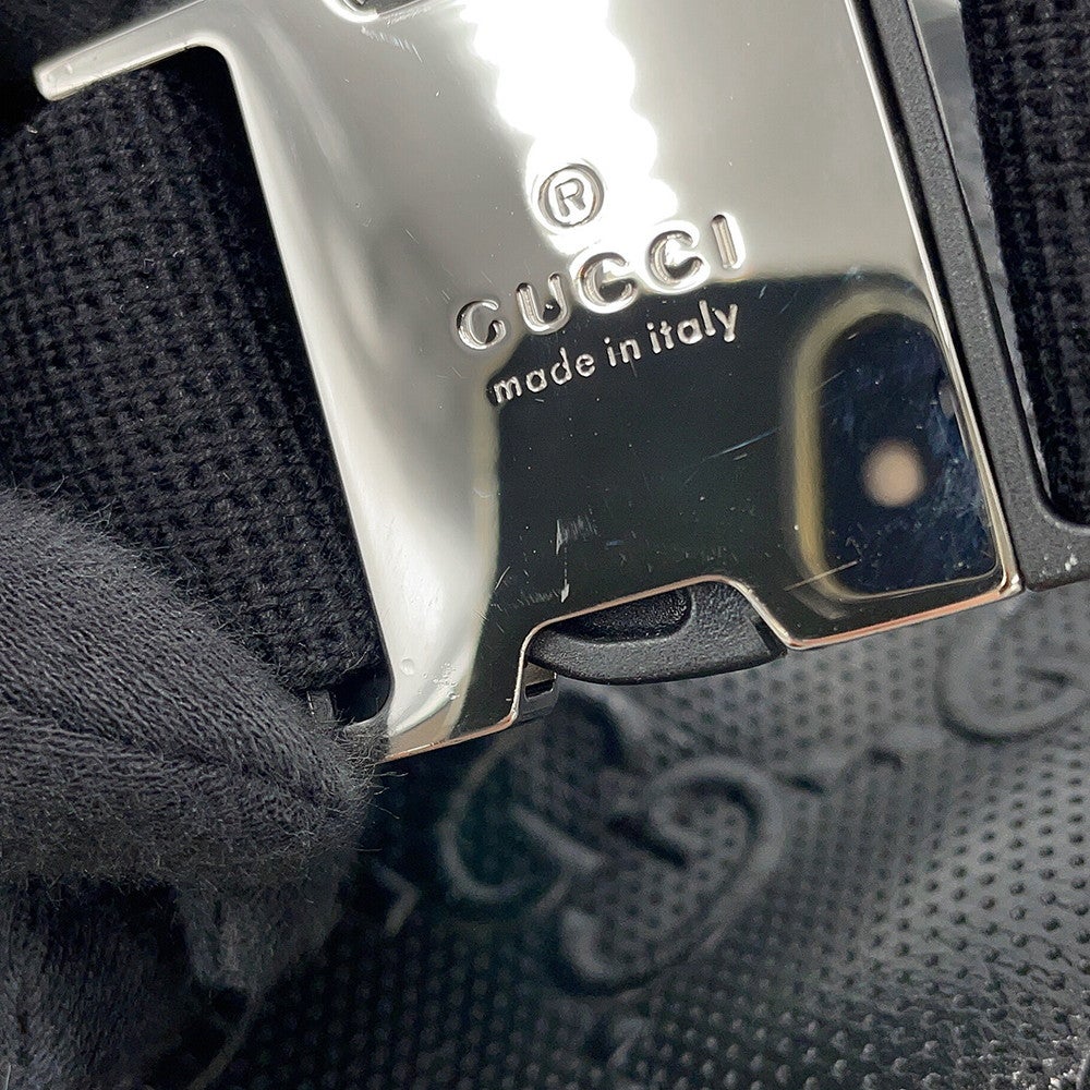 b*♡様 GUCCI ボディバッグ 黒 レザー グッチ 493869 メンズ グッチ GUCCI ﾛｺﾞﾌﾟﾘﾝﾄﾍﾞﾙﾄﾊﾞｯｸﾞ 493869 ブラック レザー メンズ