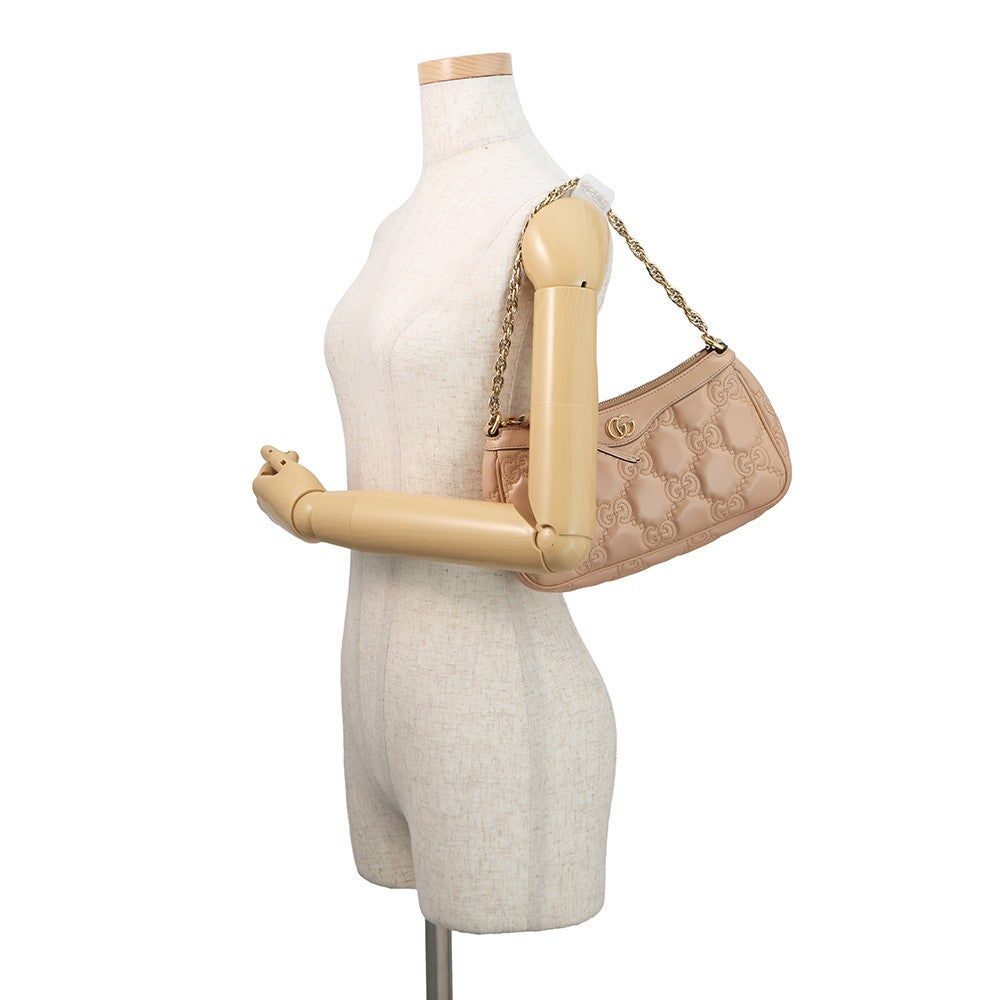 極美品☆GUCCI グッチ 735049 GGマトラッセ 2WAY レザー ハンドバッグ ショルダーバッグ ブラック 保存袋付き イタリア製 レディース GUCCI（グッチ） GUCCI GGマトラッセ ショルダーバッグ レザー 735049