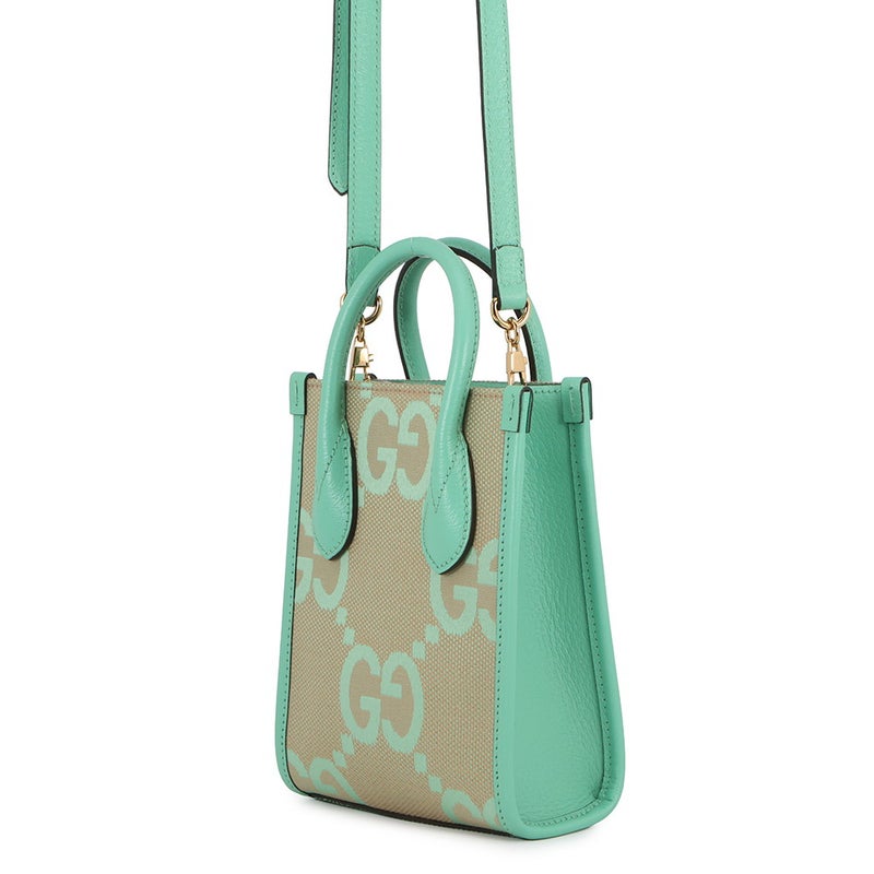 グッチ ハンドバッグ ジャンボGGキャンバス ミニトート 671628 GUCCI バッグ 2way ショルダー ミニバッグ