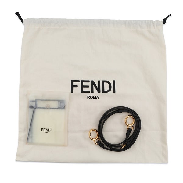 フェンディ ハンドバッグ ミニ ピーカブー ムートン/レザー 8BN244 FENDI バッグ ショルダーバッグ 黒
