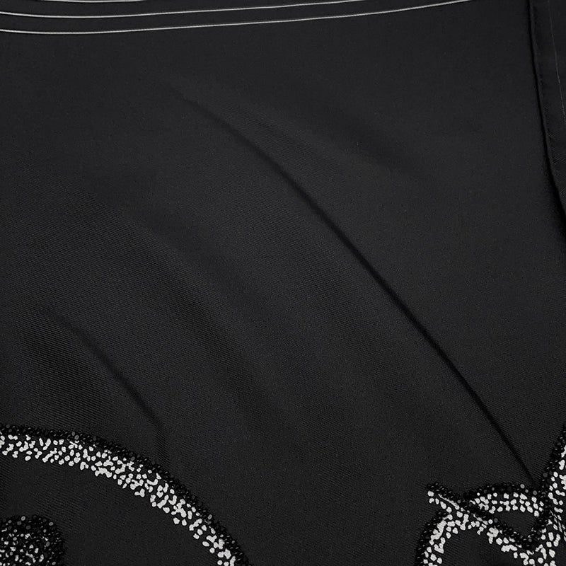 エルメス スカーフ カレ90 シュヴァル・ドゥ・ニュイ・エンブロイダード Cheval de Nuit embroidered  黒