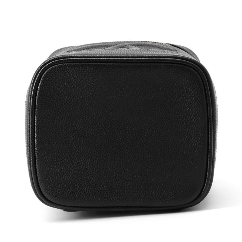 シャネル バニティバッグ ココマーク キャビアスキン 縦型 A01998 CHANEL 化粧ポーチ コスメポーチ 黒