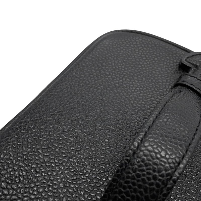 シャネル バニティバッグ ココマーク キャビアスキン 縦型 A01998 CHANEL 化粧ポーチ コスメポーチ 黒
