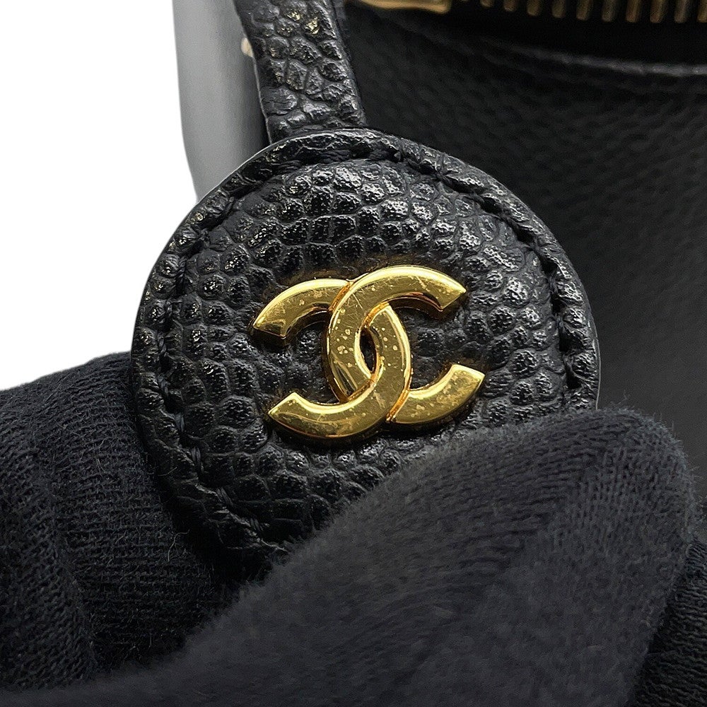 シャネル　キャビアスキン　バニティバッグ　縦型　黒色　ポーチ 楽天市場】CHANEL キャビアスキン バニティ 化粧ポーチ ブラック