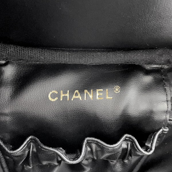 シャネル バニティバッグ ココマーク キャビアスキン 縦型 A01998 CHANEL 化粧ポーチ コスメポーチ 黒