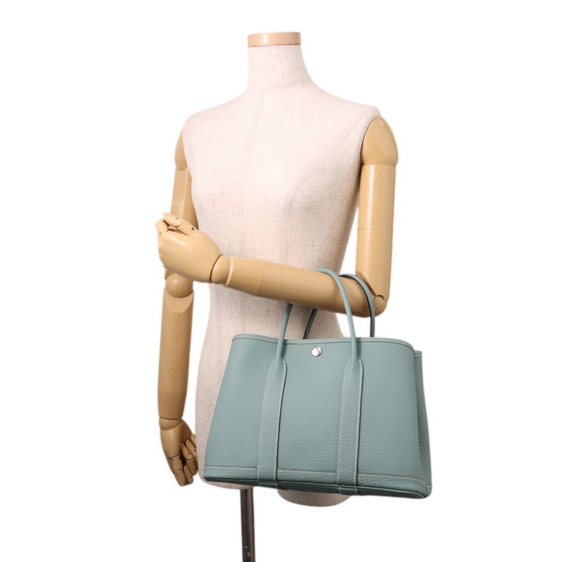 エルメス トートバッグ ガーデンパーティTPM シエル/シルバー金具 ネゴンダ Z刻印 HERMES Garden Party