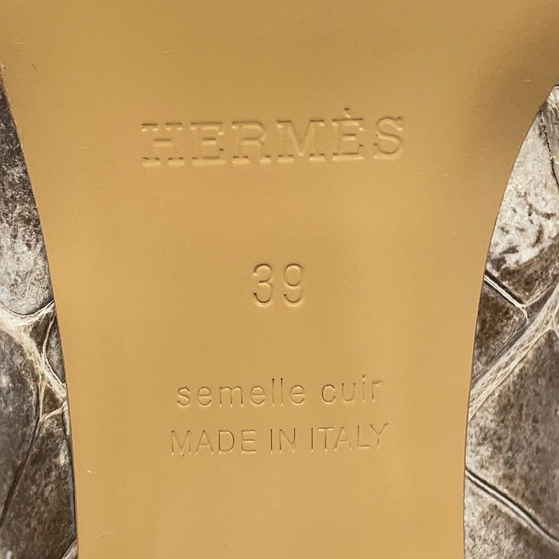 エルメス ブーツ サンジェルマン ヒマラヤ ニロティカスマット レディースサイズ39 HERMES 靴