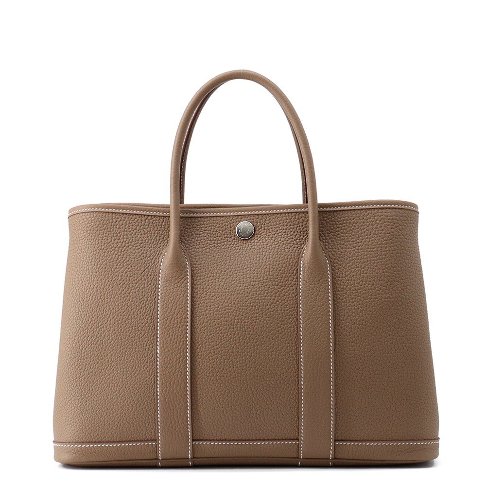 HERMES エルメス ガーデンパーティ TPM ネゴンダ エトゥープ T刻印 エルメス トートバッグ ガーデンパーティTPM エトゥープ/シルバー金具