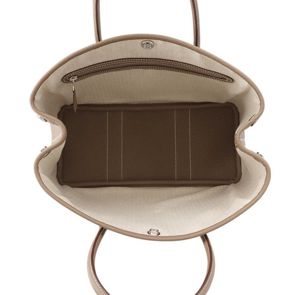 エルメス トートバッグ ガーデンパーティTPM エトゥープ/シルバー金具 ネゴンダ G刻印 HERMES Garden Party