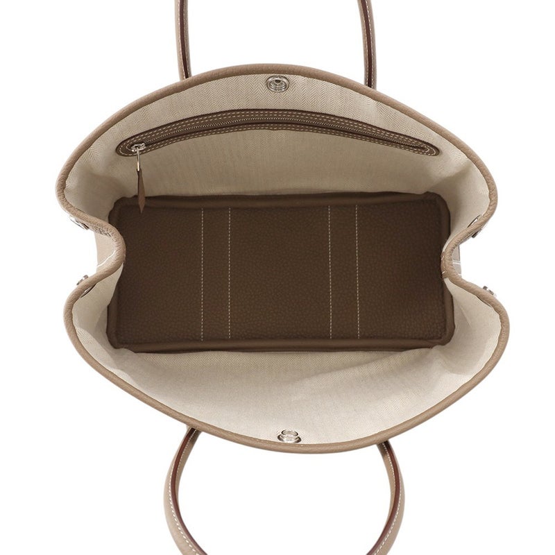 エルメス トートバッグ ガーデンパーティTPM エトゥープ/シルバー金具 ネゴンダ G刻印 HERMES Garden Party