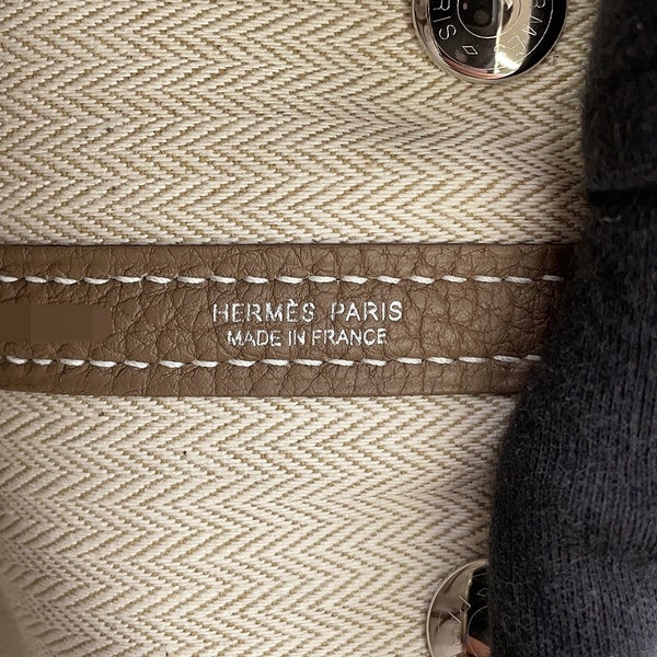 エルメス トートバッグ ガーデンパーティTPM エトゥープ/シルバー金具 ネゴンダ G刻印 HERMES Garden Party