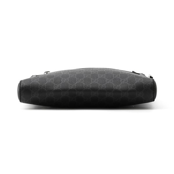 グッチ ショルダーバッグ メッセンジャーバッグ GGスプリーム/レザー 474137 GUCCI バッグ メンズ ウェブ 黒
