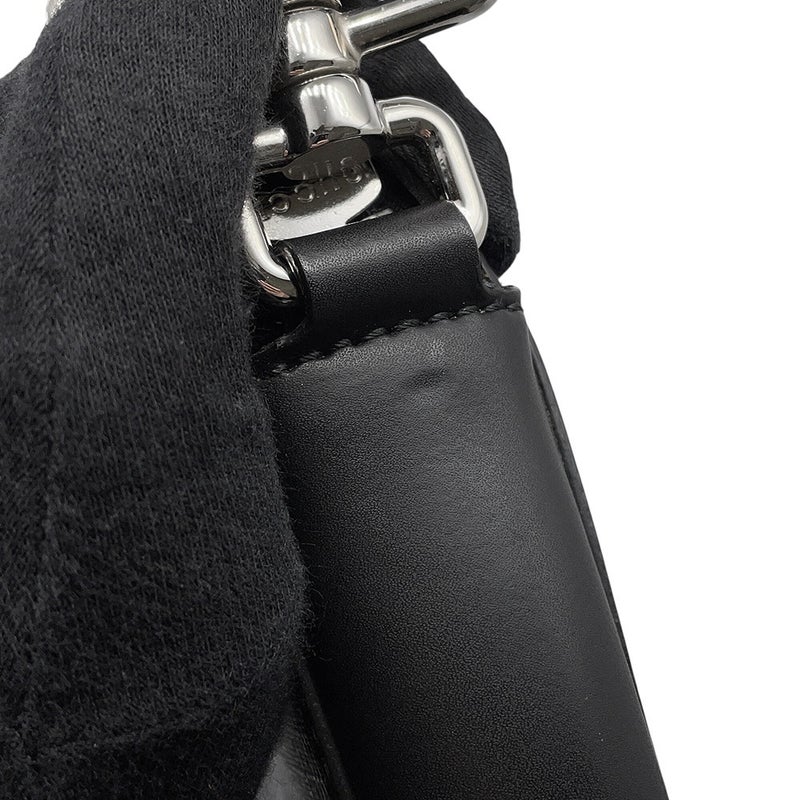 グッチ ショルダーバッグ メッセンジャーバッグ GGスプリーム/レザー 474137 GUCCI バッグ メンズ ウェブ 黒