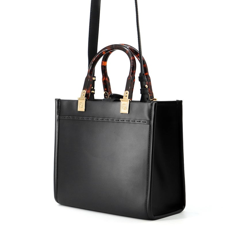 フェンディ ハンドバッグ サンシャイン ショッパー スモール レザー 8BH394 FENDI 2wayショルダーバッグ 黒
