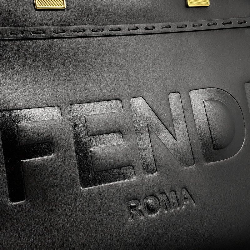 フェンディ ハンドバッグ サンシャイン ショッパー スモール レザー 8BH394 FENDI 2wayショルダーバッグ 黒