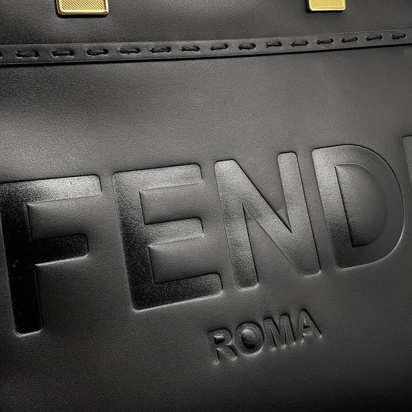 フェンディ ハンドバッグ サンシャイン ショッパー スモール レザー 8BH394 FENDI 2wayショルダーバッグ 黒
