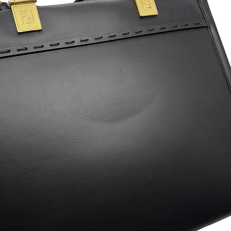 フェンディ ハンドバッグ サンシャイン ショッパー スモール レザー 8BH394 FENDI 2wayショルダーバッグ 黒