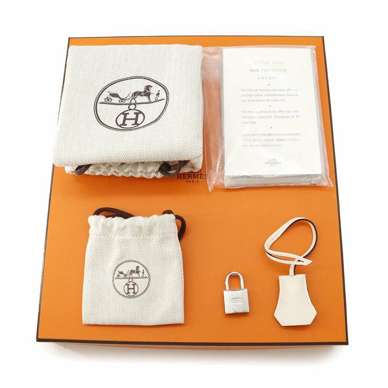 エルメス バーキン25 ジョーヌプッサン/ナタ/シルバー金具 トワルアッシュ/スイフト U刻印 HERMES Birkin