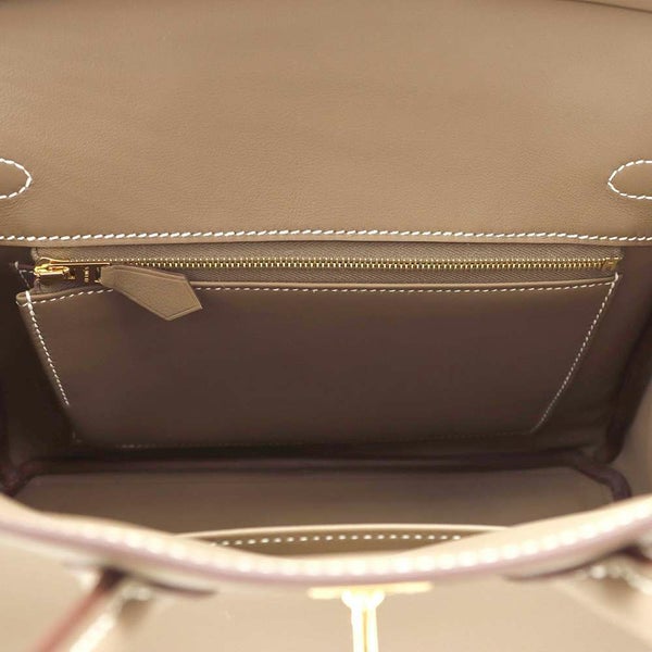 エルメス バーキン25 エトゥープ/ゴールド金具 スイフト W刻印 HERMES Birkin ハンドバッグ