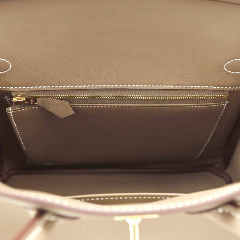 エルメス バーキン25 エトゥープ/ゴールド金具 スイフト W刻印 HERMES Birkin ハンドバッグ
