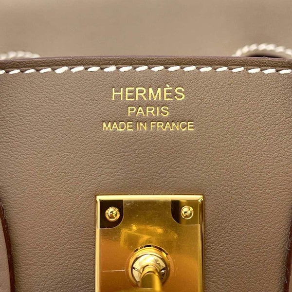 エルメス バーキン25 エトゥープ/ゴールド金具 スイフト W刻印 HERMES Birkin ハンドバッグ