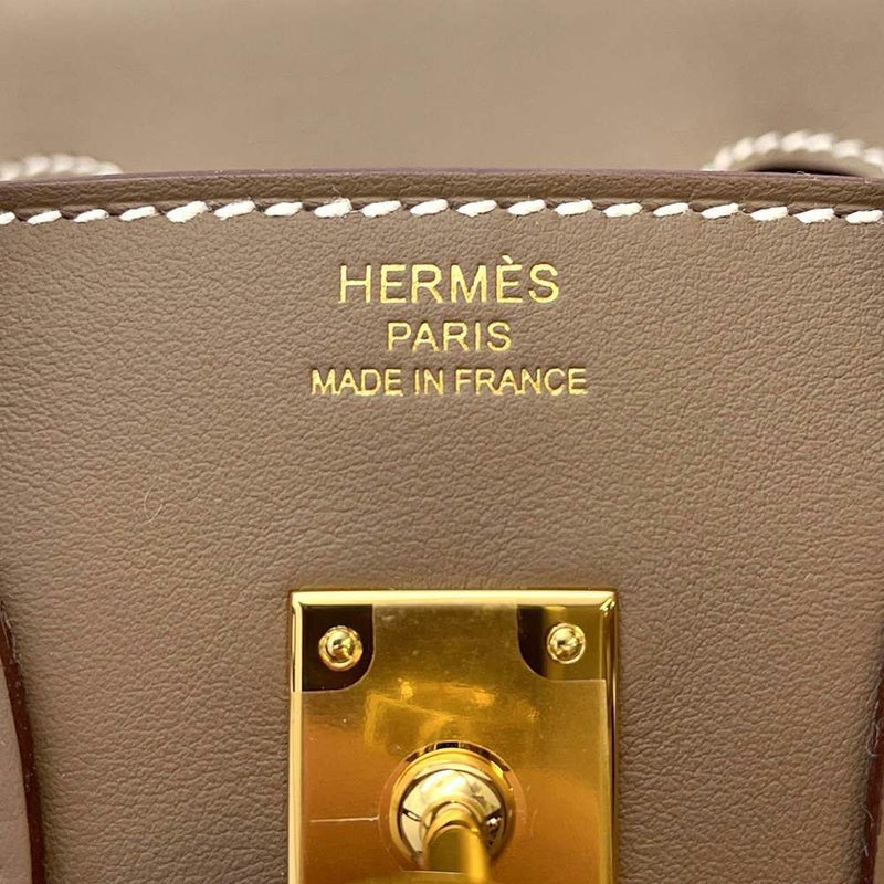 エルメス バーキン25 エトゥープ/ゴールド金具 スイフト W刻印 HERMES Birkin ハンドバッグ