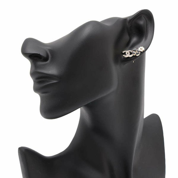 シャネル ピアス ココマーク フラワーモチーフ ラインストーン メタル I25 P ABF389 CHANEL アクセサリー