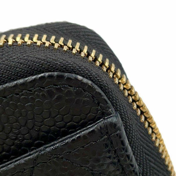 シャネル 長財布 クラシック ロング ジップ ウォレット ココマーク キャビアスキン マトラッセ AP0242 CHANEL 黒