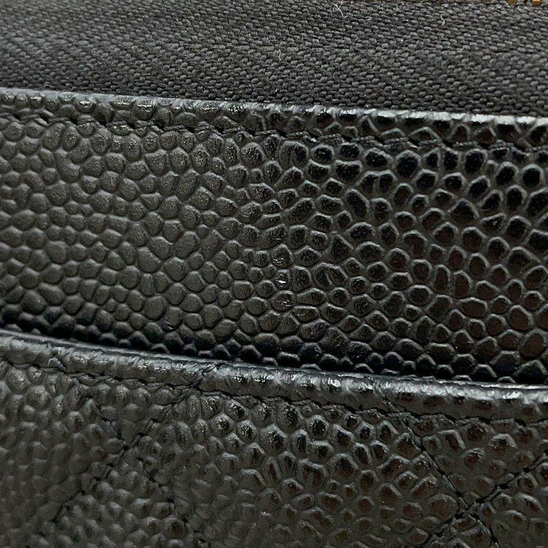 シャネル 長財布 クラシック ロング ジップ ウォレット ココマーク キャビアスキン マトラッセ AP0242 CHANEL 黒