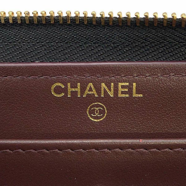 シャネル 長財布 クラシック ロング ジップ ウォレット ココマーク キャビアスキン マトラッセ AP0242 CHANEL 黒