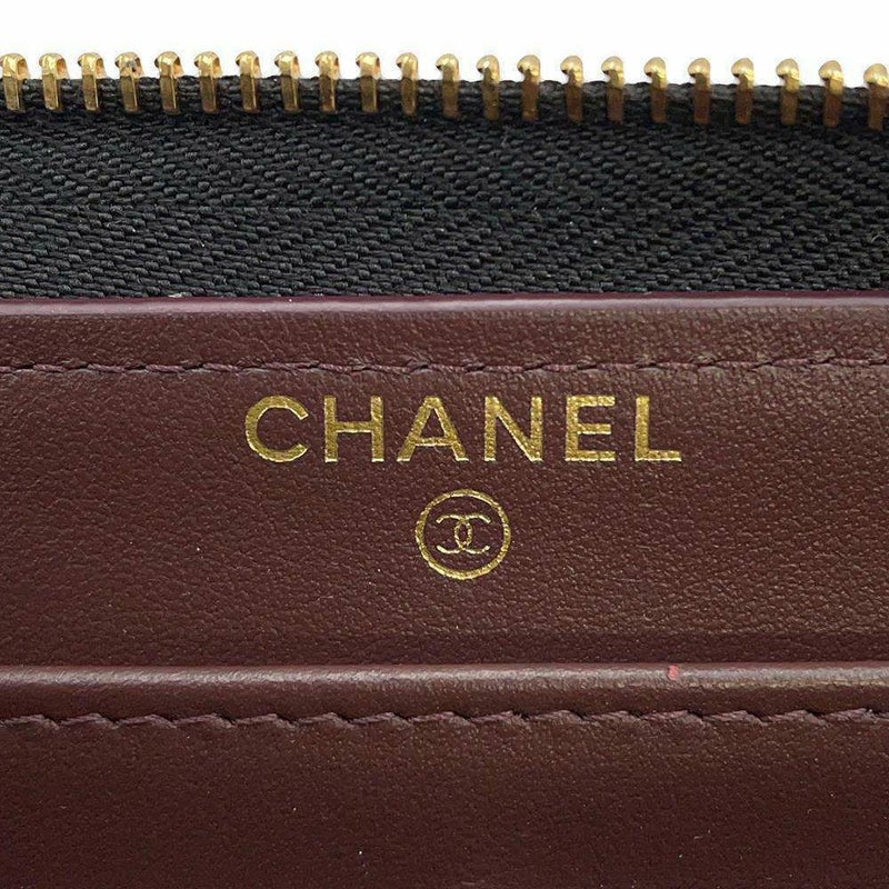 シャネル 長財布 クラシック ロング ジップ ウォレット ココマーク キャビアスキン マトラッセ AP0242 CHANEL 黒