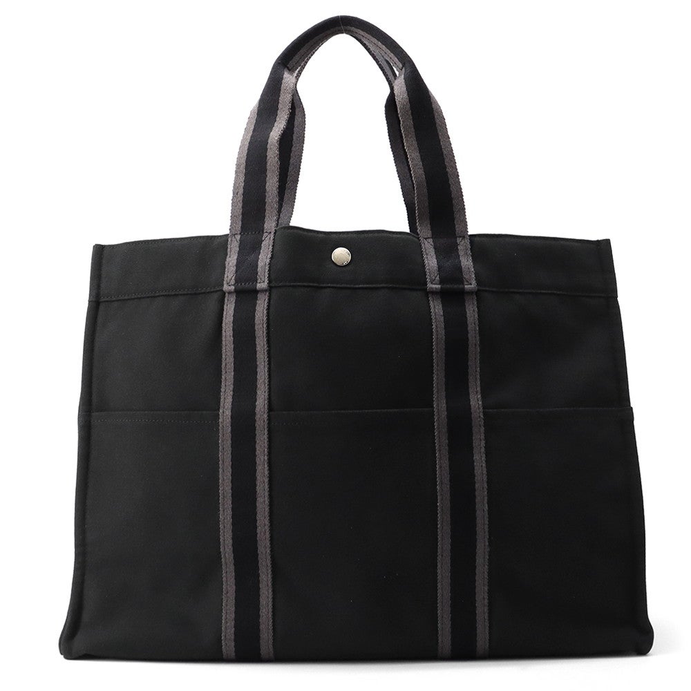 エルメス HERMES フールトゥGM フールトゥ GM トートバッグ 肩掛 カバン ショルダーバッグ キャンバス ブラック エルメス トートバッグ フールトゥGM キャンバス HERMES 黒 | 中古