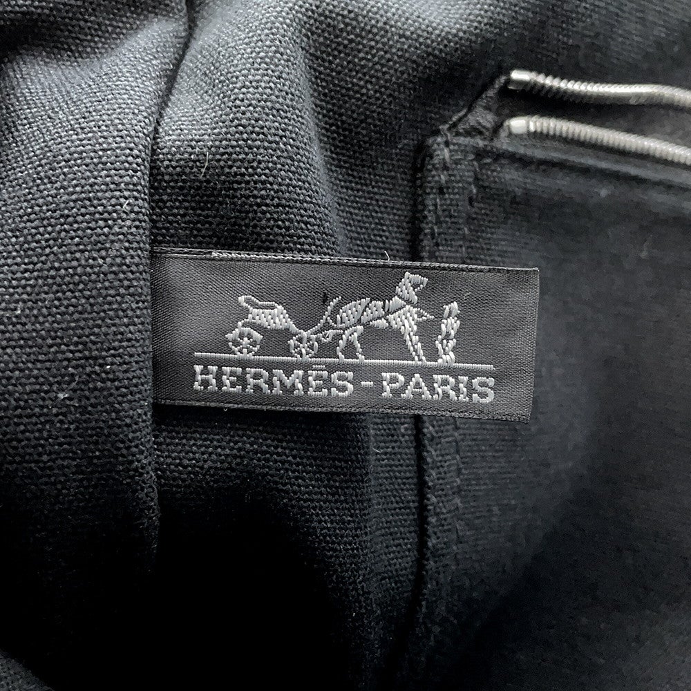 エルメス トートバッグ フールトゥGM キャンバス HERMES 黒 | 中古