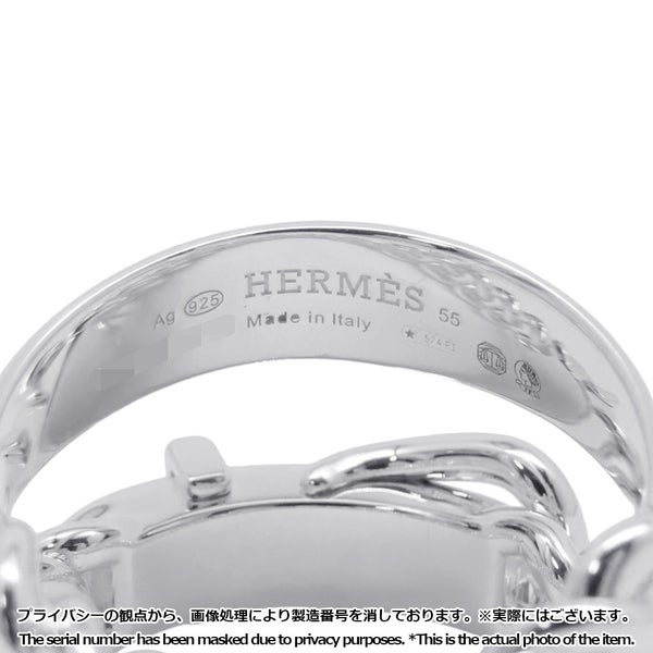 エルメス リング ブックルセリエ アンフレクシブル SV925シルバー リングサイズ55 HERMES 指輪 ジュエリー