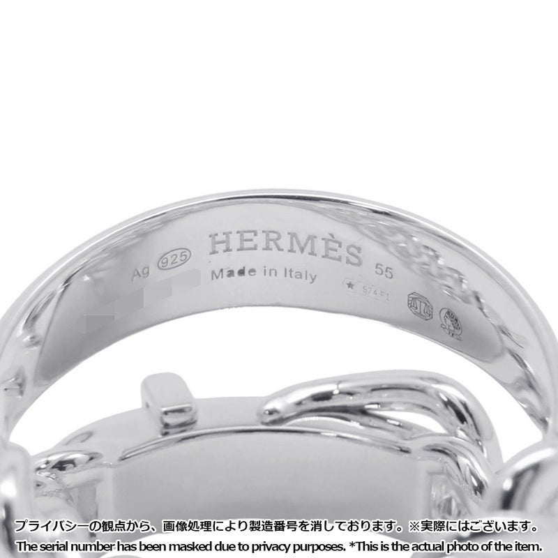 エルメス リング ブックルセリエ アンフレクシブル SV925シルバー リングサイズ55 HERMES 指輪 ジュエリー