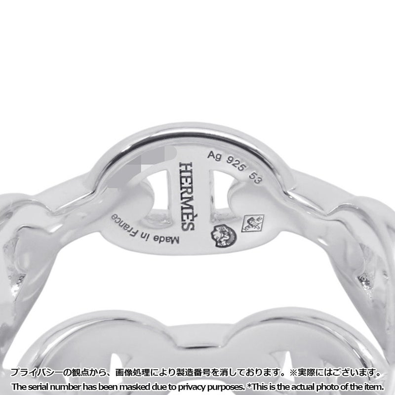 エルメス リング シェーヌダンクル アンシェネ ダブル ロウ SV925シルバー リングサイズ53 HERMES ジュエリー 指輪